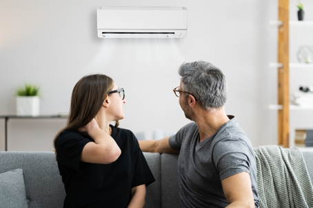 Couple Having Air Conditioner Problem